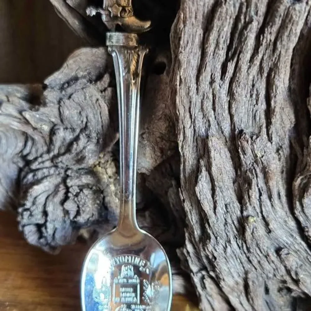 American West vintage Wyoming souvenir spoon.